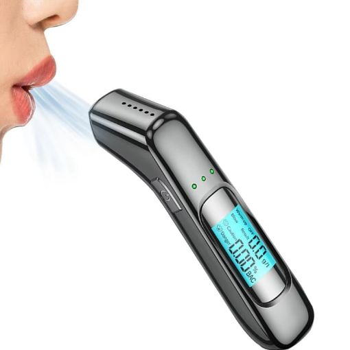 Portable Alcohol Tester Breathalyzer LCD Display Black - 1