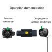 TYPE2-TYPE1 EV Charging Station Adapter - Black - 6