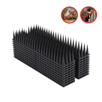 20pcs/Box 30cm 3 Rows Spikes Plastic Bird Repellent Spikes - Black - 1