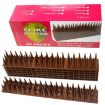 20pcs/Box 30cm 3 Rows Spikes Plastic Bird Repellent Spikes - Black - 8