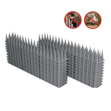 20pcs/Box 30cm 3 Rows Spikes Plastic Bird Repellent Spikes - Gray - 1