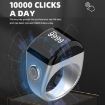 Equantu Smart Bluetooth Finger Counter Muslim Prayer Time Reminder Ring Gold 22mm - 5