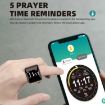 Equantu Smart Bluetooth Finger Counter Muslim Prayer Time Reminder Ring Gold 22mm - 9