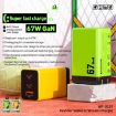 WK WP-U157 67W USB-C/Type-Cx2 Fast Charger EU Plug Yellow - 3