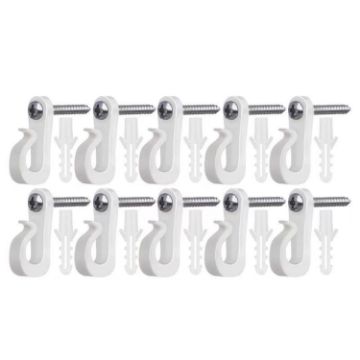 Holiday Lights Hanger Hooks - 10pcs/Box - White - 1