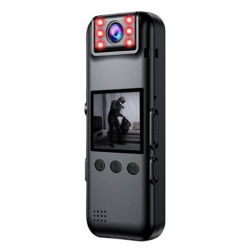 A82 IR Night Vision Rotating Lens 2K HD Video WiFi Recorder Black - 1