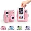 Fujifilm Instax Mini SE Photo Bag Crystal Case Shoulder Strap Rope Sticker Set - Purple Pet Dog - 2