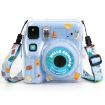 Fujifilm Instax Mini SE Photo Bag Crystal Case Shoulder Strap Rope Sticker Set - Purple Pet Dog - 4