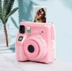 Fujifilm Instax Mini SE Photo Bag Crystal Case Shoulder Strap Rope Sticker Set - Purple Pet Dog - 6