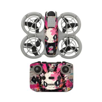 DJI Neo Drone Remote Control Sticker - Pink Rabbit Design - 1