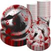 10pcs Halloween Blood Handprint Tableware - Paper Cups - 2