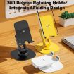 WEKOME WA-S103 Folding Rotating Desktop Holder (Yellow) - 2