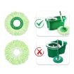Libman Tornado Spin Mop Microfiber Mop Pad Replacement - Green - 2
