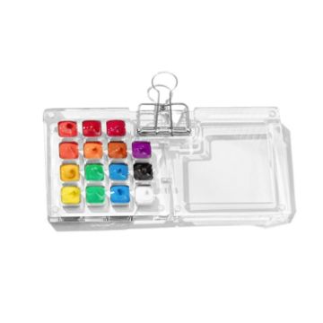 Mini Portable Watercolor Acrylic Box For Sketching - 15 Grids - 1