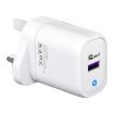 120W USB Fast Charger UK Plug - White - 1
