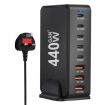 440W GaN USB Power Adapter Travel Charger with 3 x USB, 5 x PD Port - 1