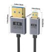 30cm Coaxial Micro HDMI to HDMI 8K UHD 48Gbps Video Cable - 2
