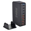 YMS-858 GaN 240W USB x 4 Fast Charger, US Plug (Black) - 3