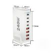 YMS-858 GaN 240W USB x 4 Fast Charger, US Plug (Black) - 6