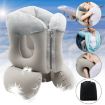 Portable Inflatable Lumbar Support Pillow for Airplane Sleeping - 2