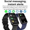 Smart Watch Ring ECG Temperature Heart Rate Blood Pressure Brown Leather - 5