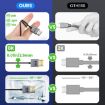 1.2m Coaxial Micro HDMI to HDMI Cable - 8K UHD 48Gbps - Left Elbow - 7