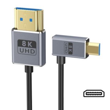 60cm Coaxial Micro HDMI to HDMI 8K UHD 48Gbps Video Cable - 1