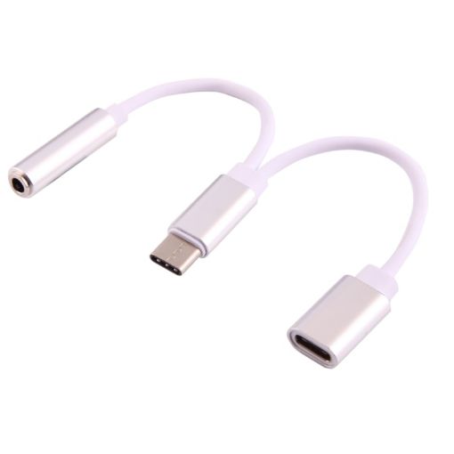 USB-C Male to 3.5mm Female Audio Adapter - Silver - 1