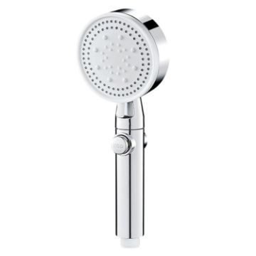 Pressurized Shower Water Heater Handheld 6-Speed Nozzle - Silver - 1