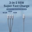 ROMOSS 3-In-1 66W 6A USB Charging Cable 1M Blue - 3