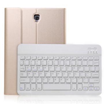 Ultra-thin Bluetooth Keyboard Leather Case for Galaxy Tab S4 10.5 - Gold - 1