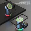 Foldable Wireless Charger Bluetooth Speaker - White - 4