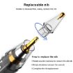 C10 Pro Magnetic Charging Stylus Pen for iPad 2018+ Transparent Black - 3