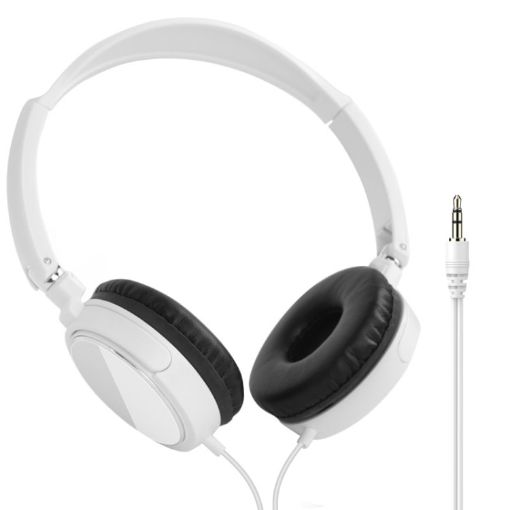 JTY-071 3.5mm Wired Headphones with Mic - White - 1