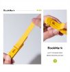 Silicone Page Bookmark Clip Set - Rose Red, Yellow, Blue - 4