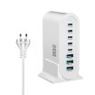 YMX-968 268W 8-Port Desktop Fast Charger - AU Plug (White) - 1