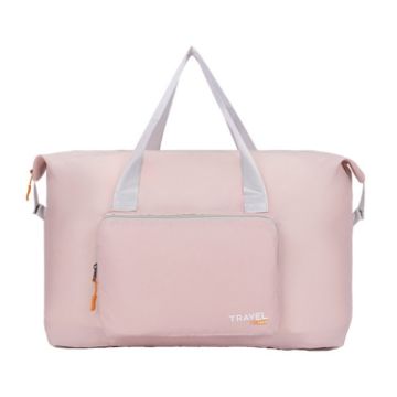 Large Capacity Folding Travel Bag Gym Rucksack Pink - 1