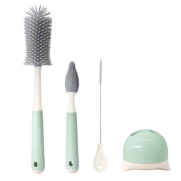 Silicone Rotating Cup Brush Set - Bottle Nipple Straw Cleaner Brush - 1