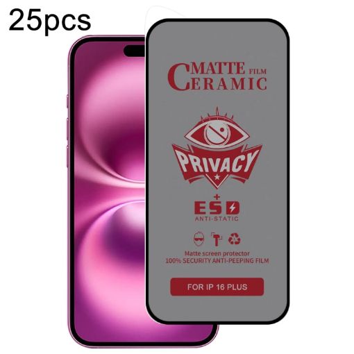 iPhone 16 Plus Privacy Ceramic Film - 25pcs Full Coverage - 1