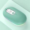 Rechargeable Silent Wireless Mouse, 2.4G+Bluetooth Green - 1