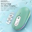 Rechargeable Wireless Mouse, Blue - 2.4G+Bluetooth - 6