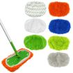 Chenille Gray Replacement Pads for Swiffer Sweeper - 10-inch Flat Mop - 2