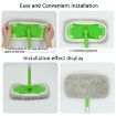 Chenille Green Replacement Pads for Swiffer Sweeper - 10-inch Flat Mop - 6