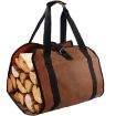 Large Capacity Firewood Storage Bag - Portable & Durable - Dark Brown - 1