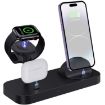 Black B25 8 Pin Charging Stand for Apple Watch/AirPods - 1