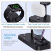 Black B25 8 Pin Charging Stand for Apple Watch/AirPods - 4