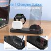 Black B25 8 Pin Charging Stand for Apple Watch/AirPods - 8