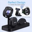 Black B25 Type-C 4-in-1 Charging Stand Phone Holder for Samsung Watch/Galaxy Buds - 7