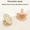 Round Heads Baby Silicone Pacifier - Beige - 7