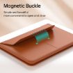 Multifunctional Laptop PU Magnetic Stand Split Liner Bag, 15 inch - Rose Gold - 8